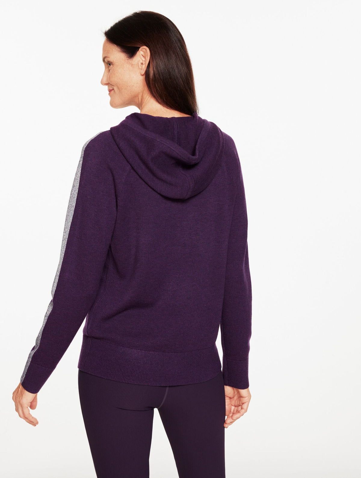 METALLIC HOODED SWEATER