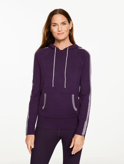 METALLIC HOODED SWEATER