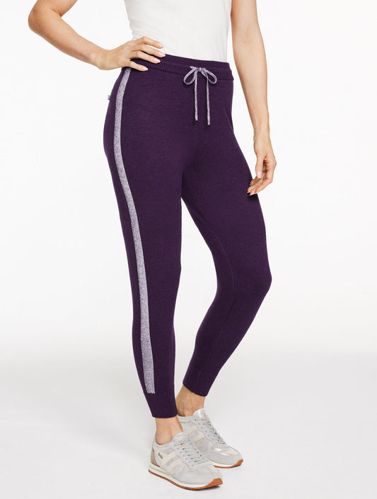 METALLIC SWEATER JOGGERS