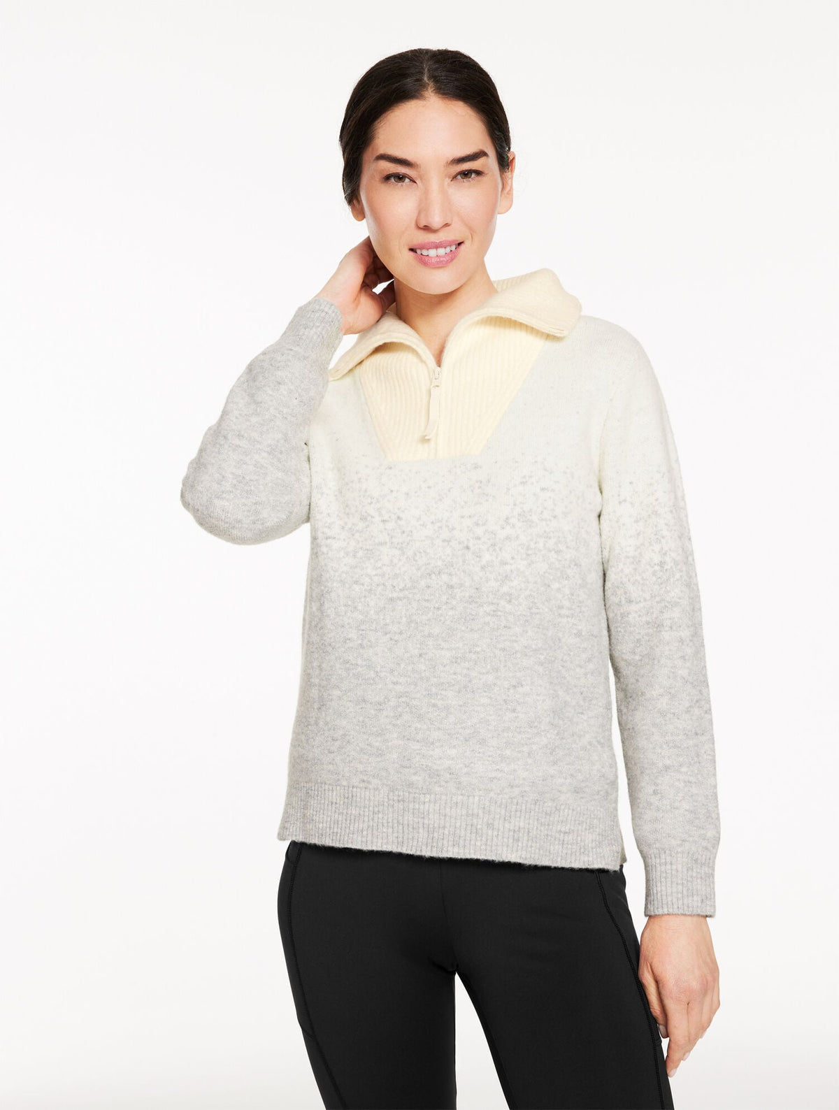 HALF-ZIP SWEATER - OMBRÉ