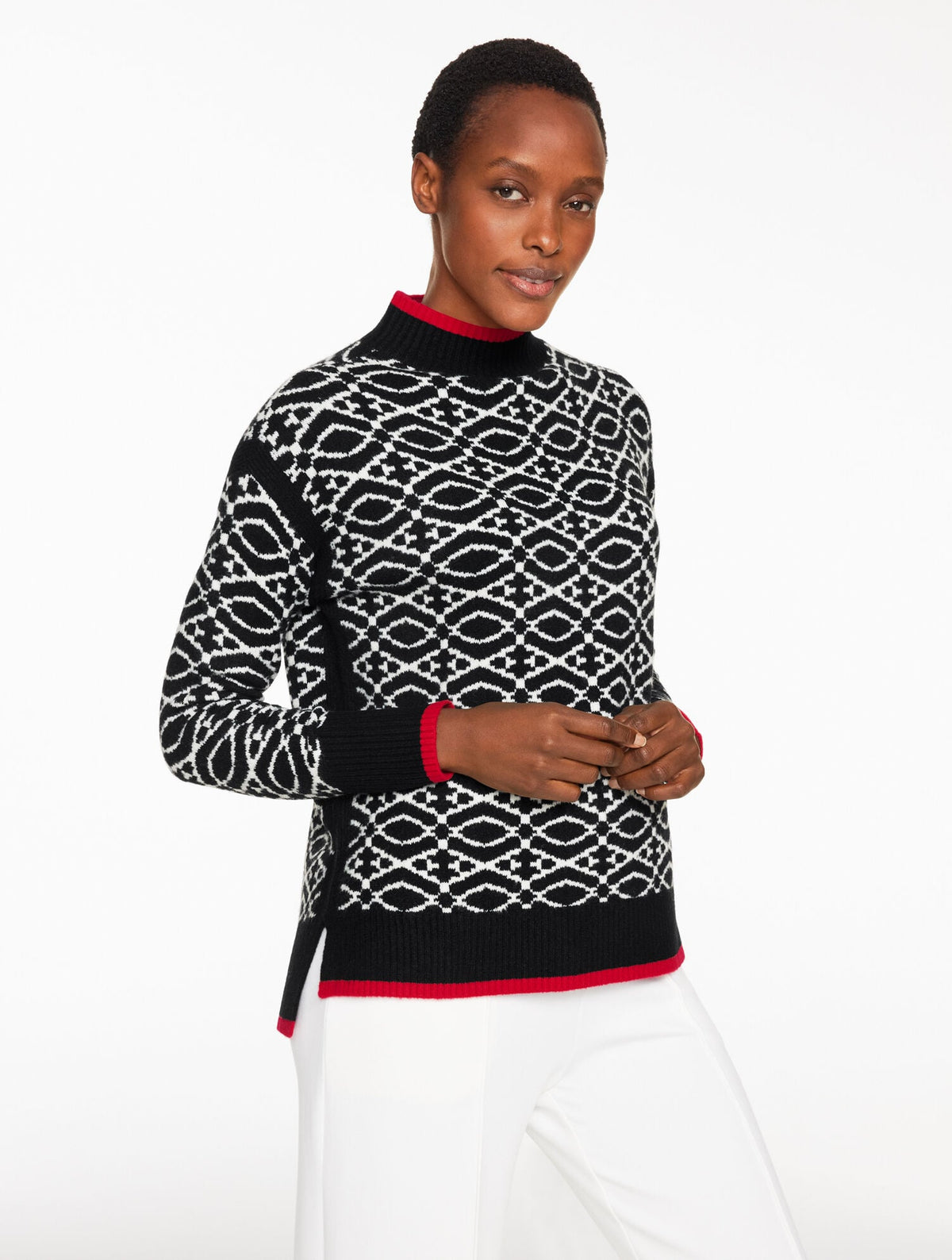 MOCKNECK SWEATER - LATTICE LODGE