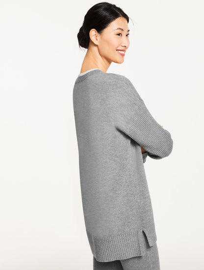 V-NECK TUNIC SWEATER