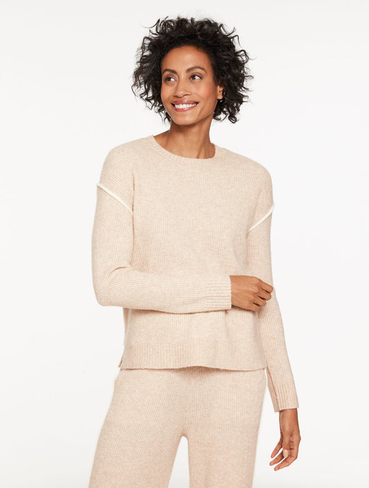 TIPPED CREWNECK SWEATER