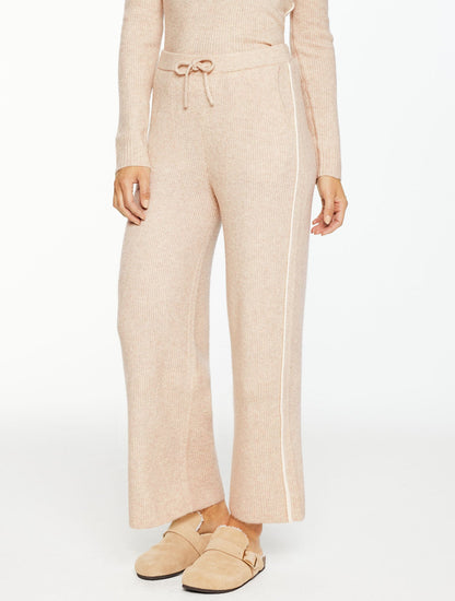 WIDE LEG SWEATER PANTS - TIPPED