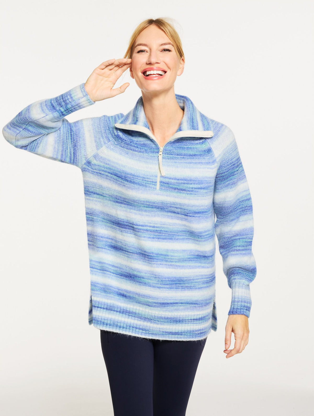 HALF-ZIP SWEATER - OMBRÉ