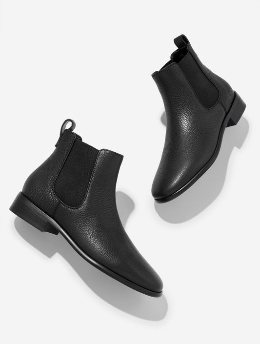 BRIGHTON PEBBLE LEATHER ANKLE BOOTS