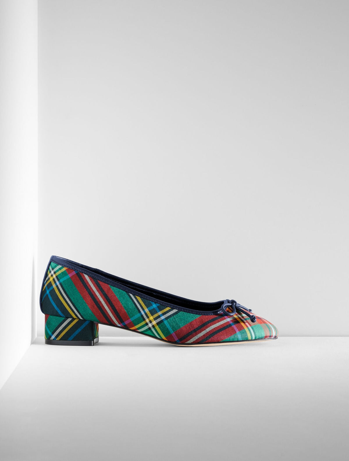 GABRIEL BLOCK HEEL PUMPS - JOYFUL TARTAN