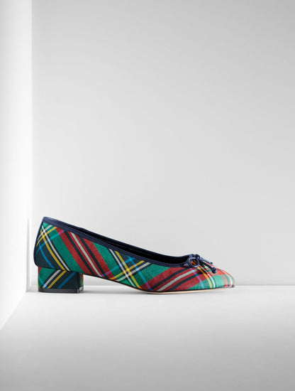 GABRIEL BLOCK HEEL PUMPS - JOYFUL TARTAN