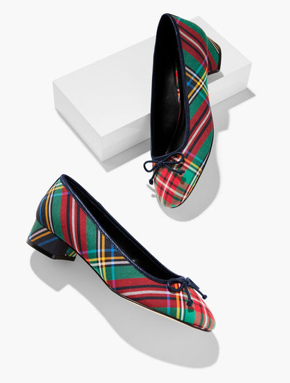 GABRIEL BLOCK HEEL PUMPS - JOYFUL TARTAN