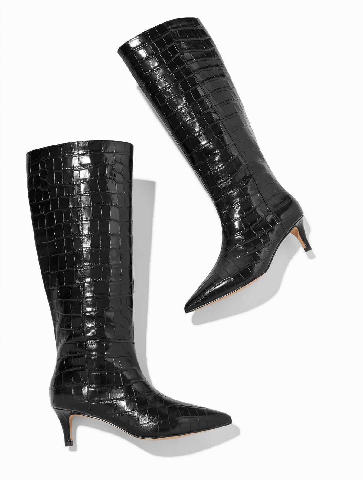 KAIT CROC EMBOSSED TALL BOOTS
