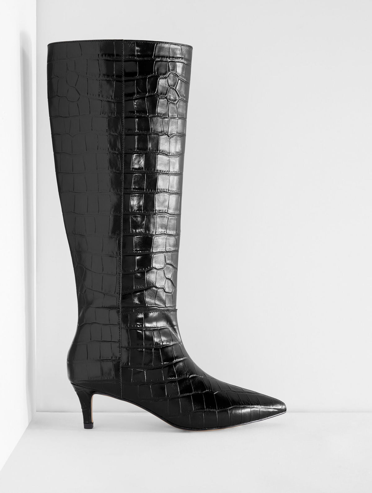 KAIT CROC EMBOSSED TALL BOOTS