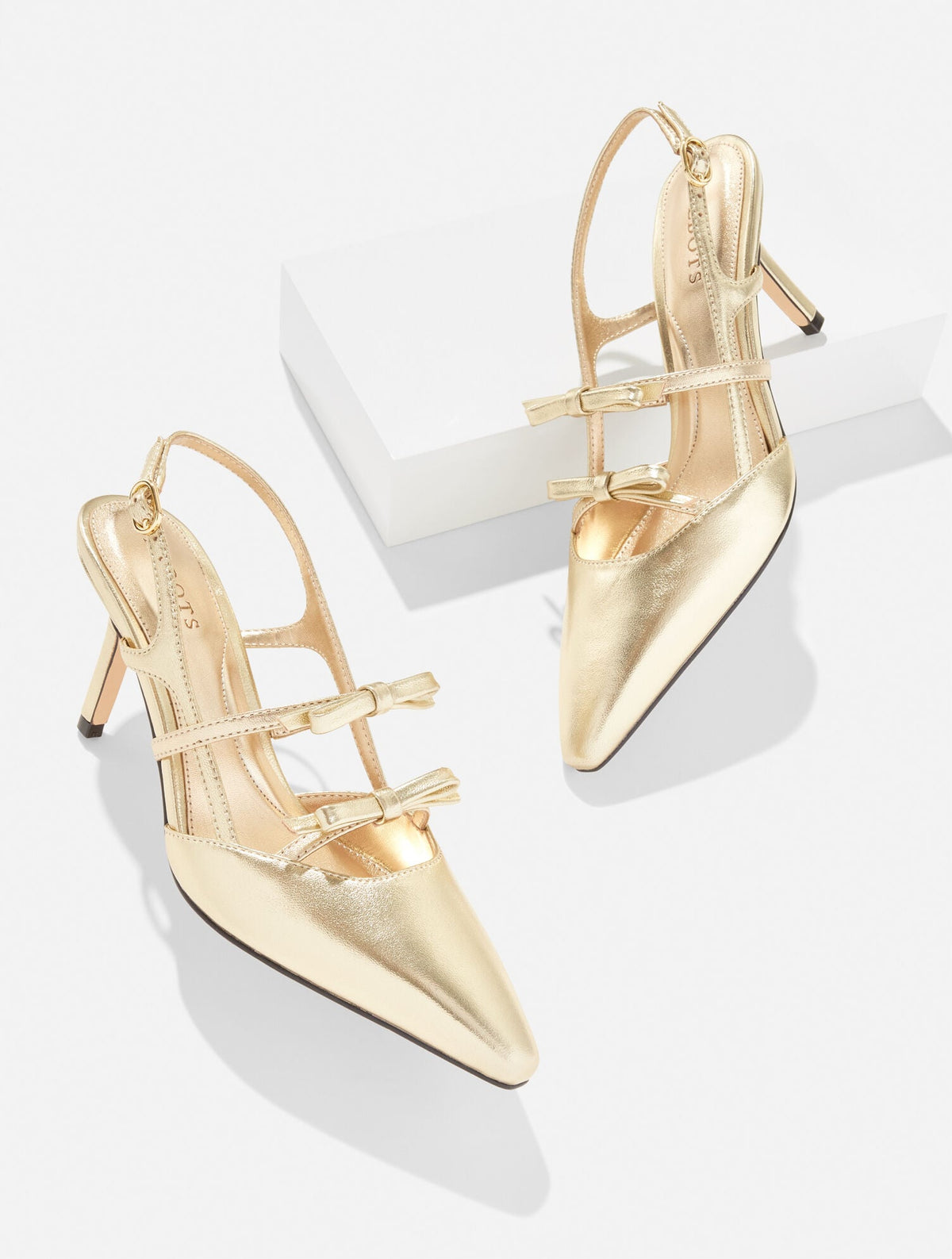 LIBBY SLINGBACK NAPPA PUMPS - METALLIC