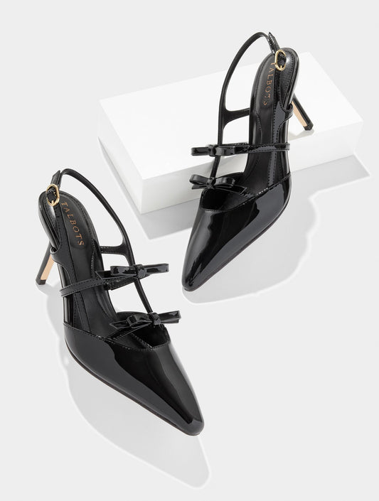 LIBBY SLINGBACK PATENT LEATHER PUMPS