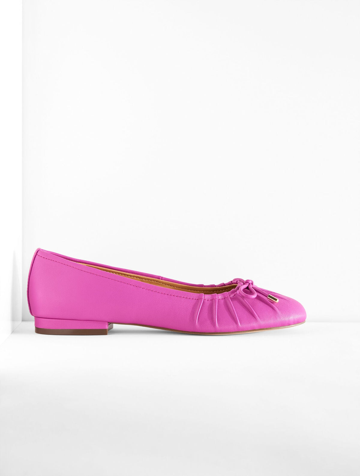 MADISON PLEATED NAPPA BALLET FLATS