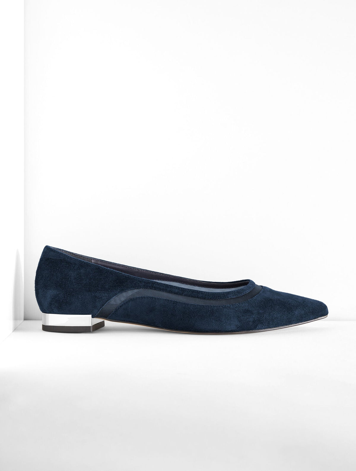 PORTIA MESH SUEDE FLATS
