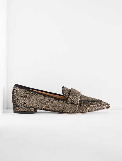 SCARLET SPARKLE POINTED TOE LOAFERS