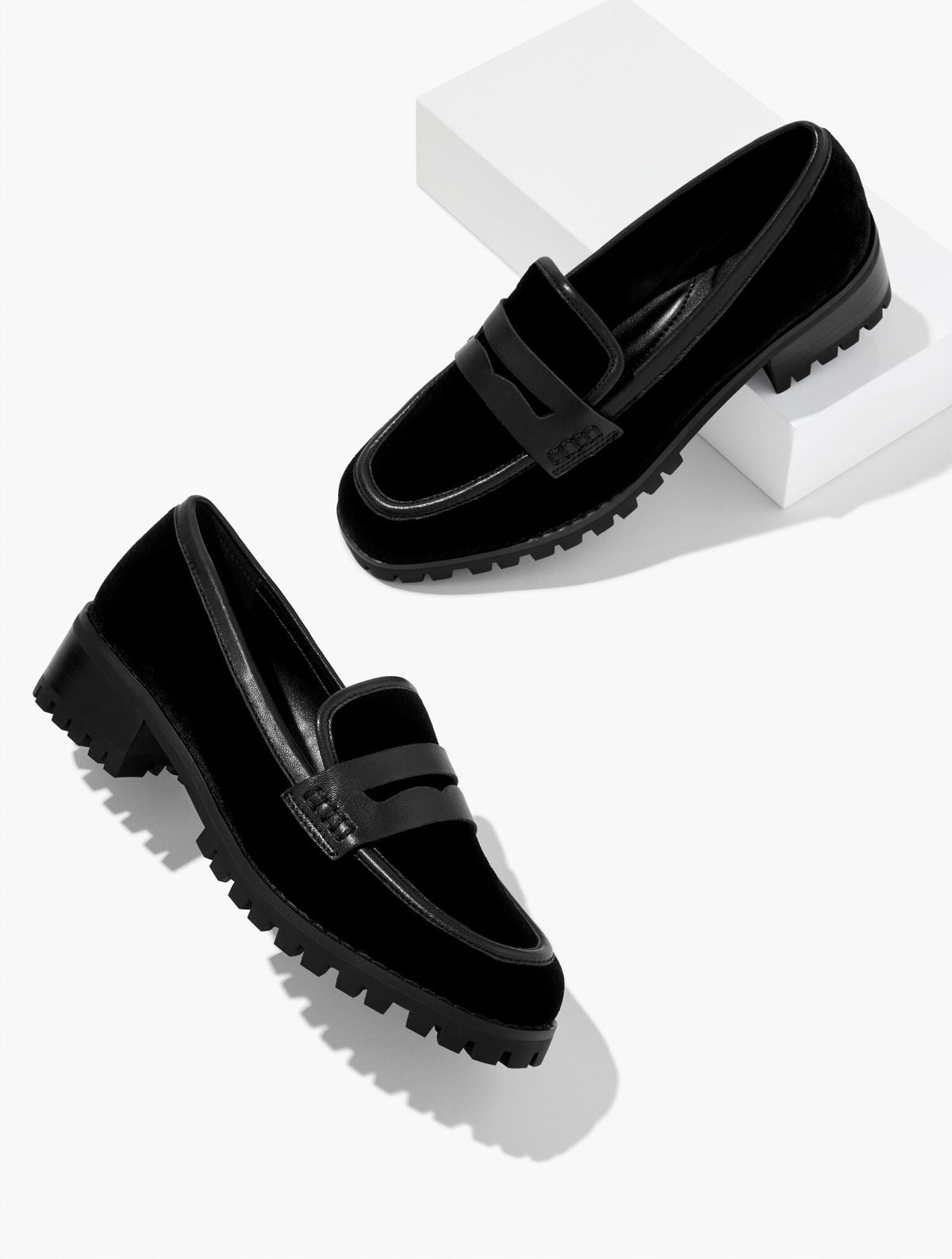 GIANNA VELVET PENNY LOAFERS