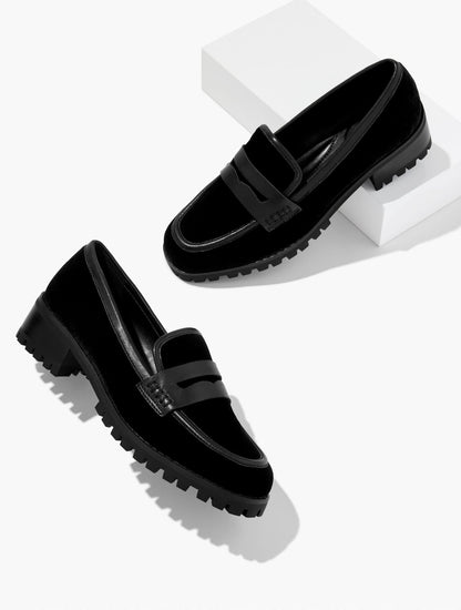 GIANNA VELVET PENNY LOAFERS