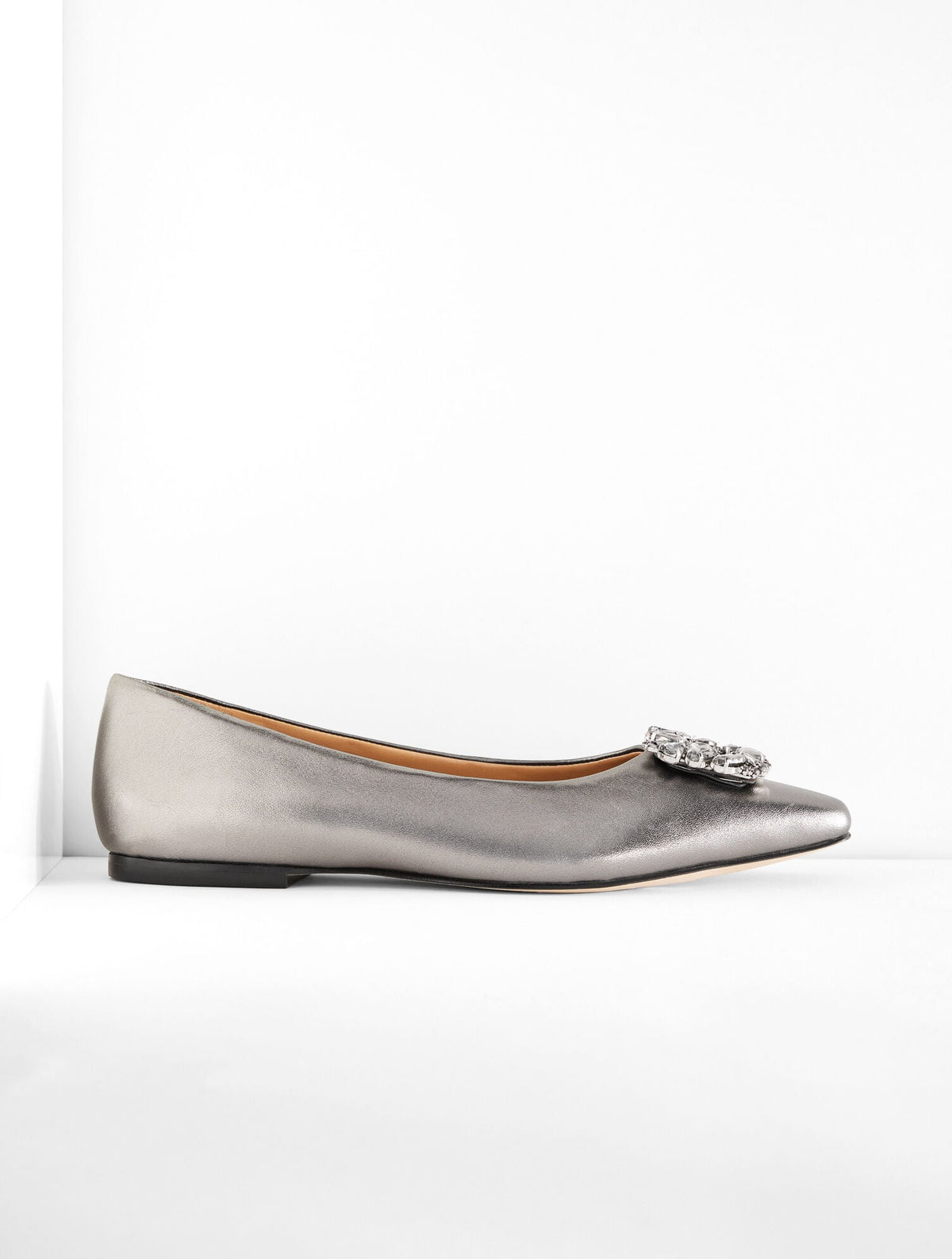 WHITLEY CRYSTAL METALLIC LEATHER FLAT