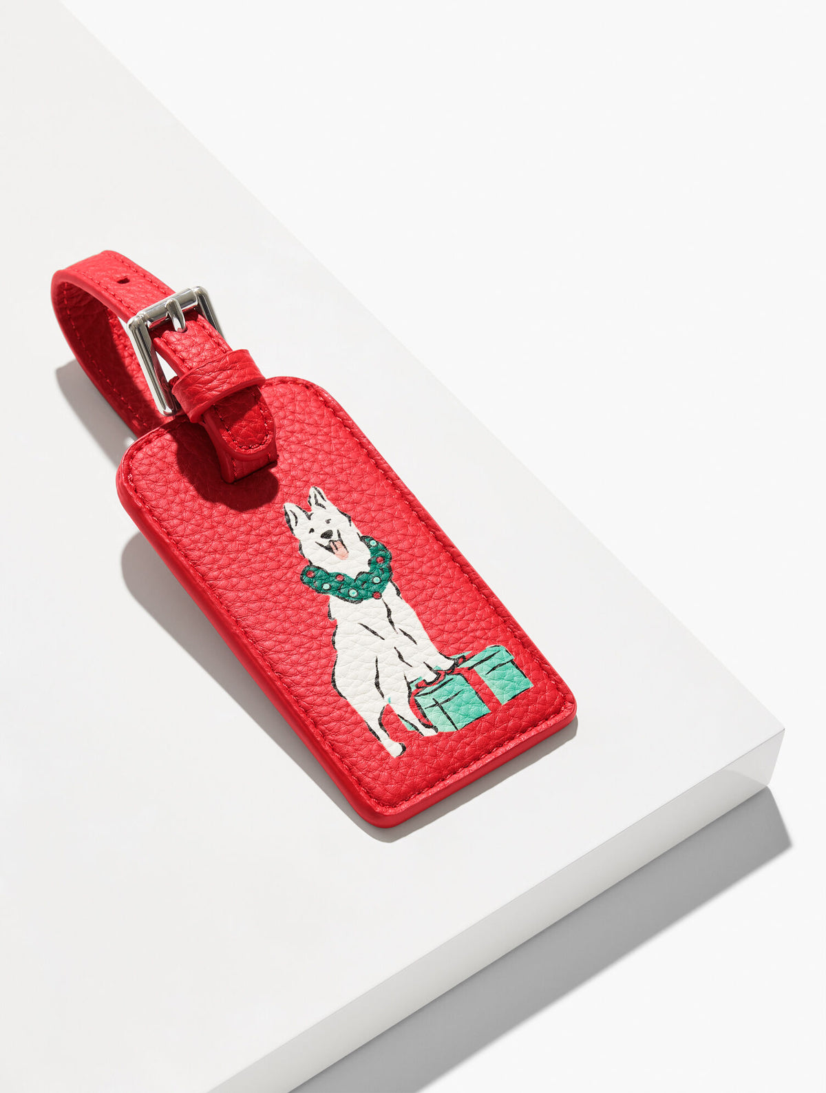 CHRISTMAS DOG LUGGAGE TAG