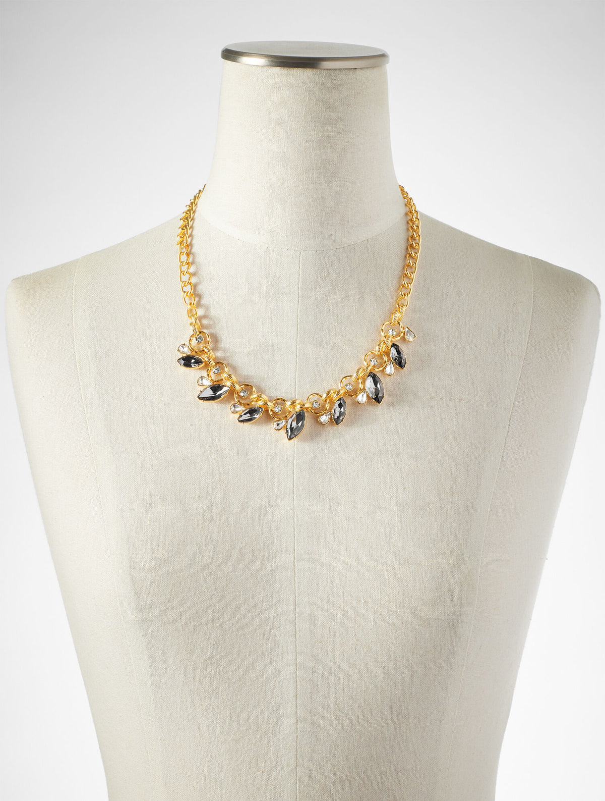 CHAIN & STONE STATEMENT NECKLACE