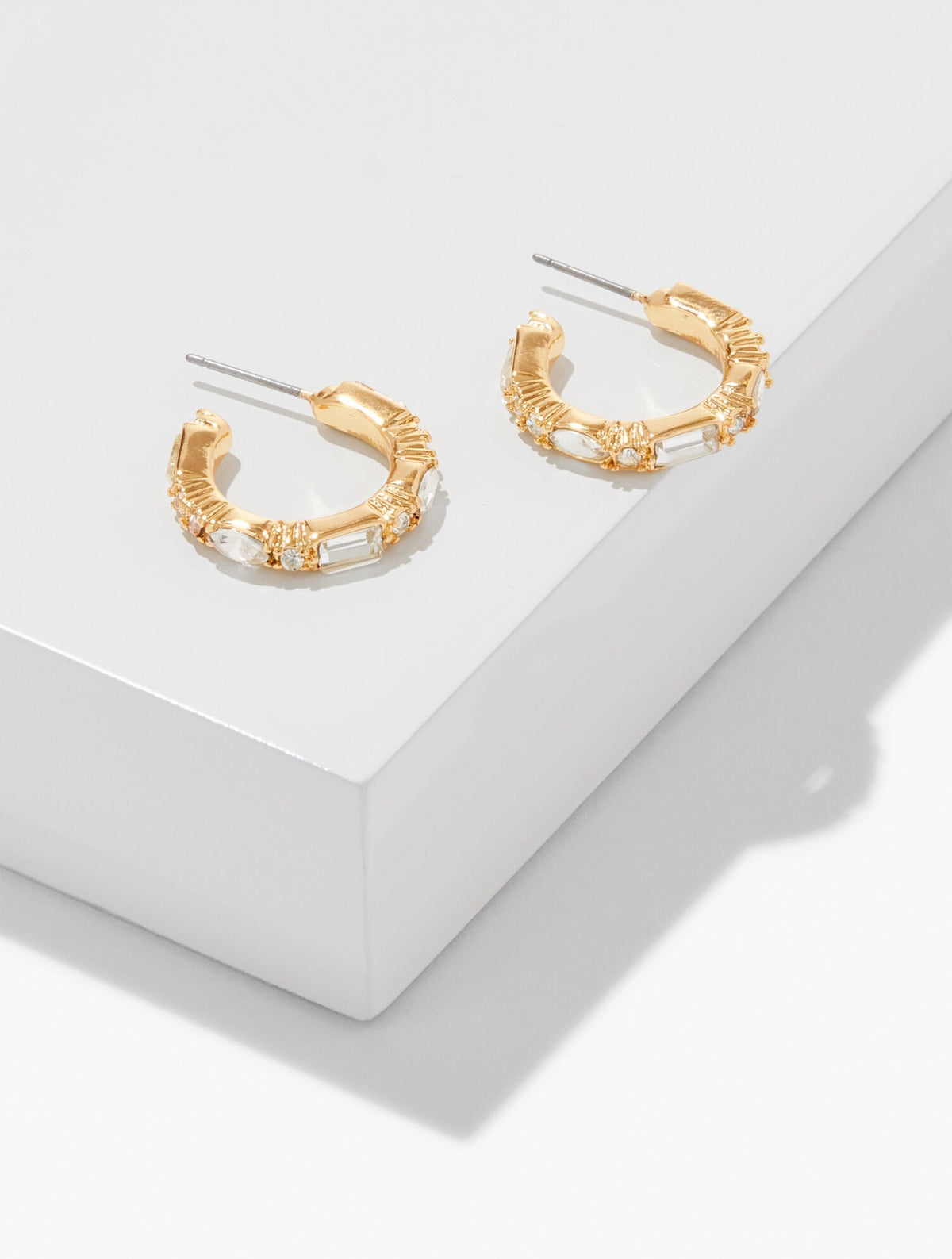 BAGUETTE HOOP EARRINGS