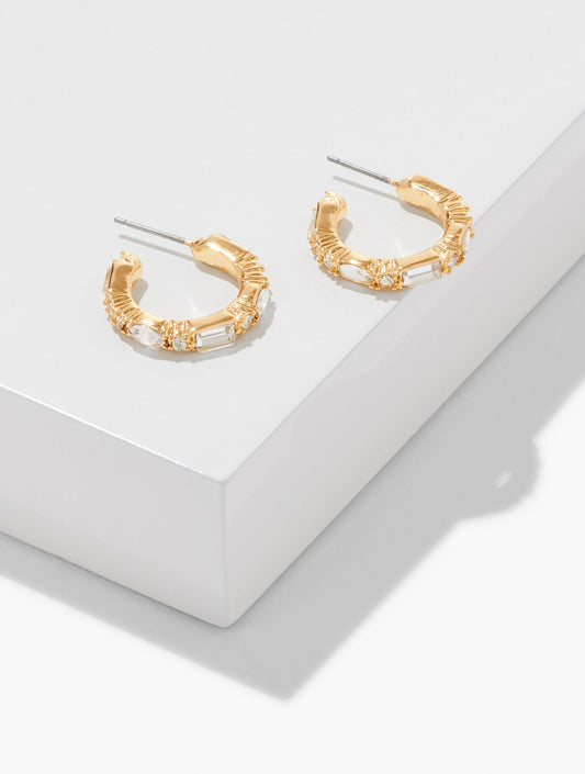 BAGUETTE HOOP EARRINGS