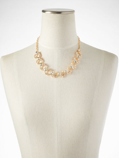 INTERLOCKING BAGUETTE NECKLACE