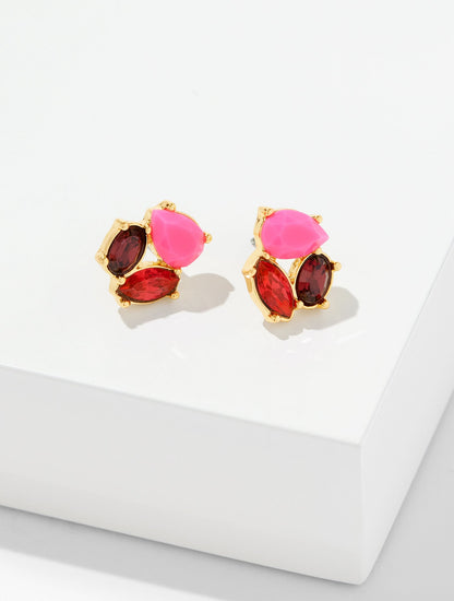 ECLECTIC CRYSTAL STUD EARRINGS