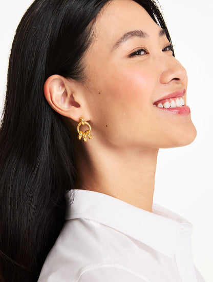 TRI LINKS DROP EARRINGS