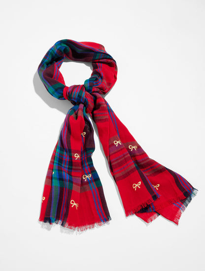 WISHFUL PLAID OBLONG SCARF