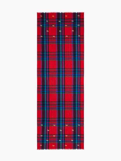 WISHFUL PLAID OBLONG SCARF