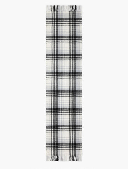 CASHMERE WATERWEAVE SCARF - SERENE PLAID
