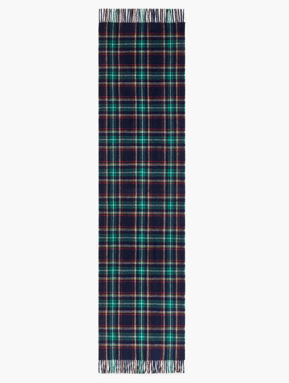 CASHMERE WATERWEAVE SCARF - MIDNIGHT PLAID