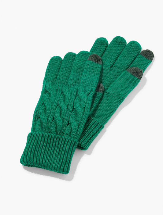 SOFT CABLE KNIT GLOVES