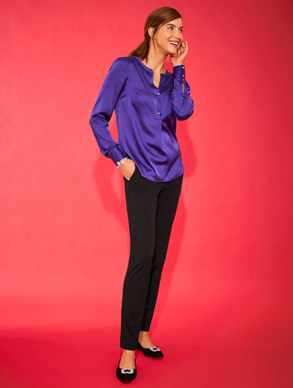 SOFT SATIN CHARMEUSE TOP