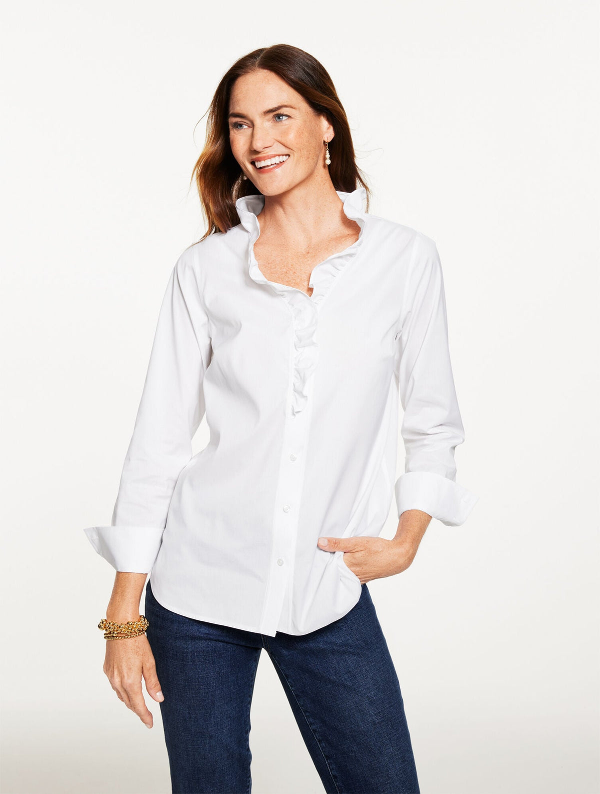 RUFFLE NON-IRON SHIRT