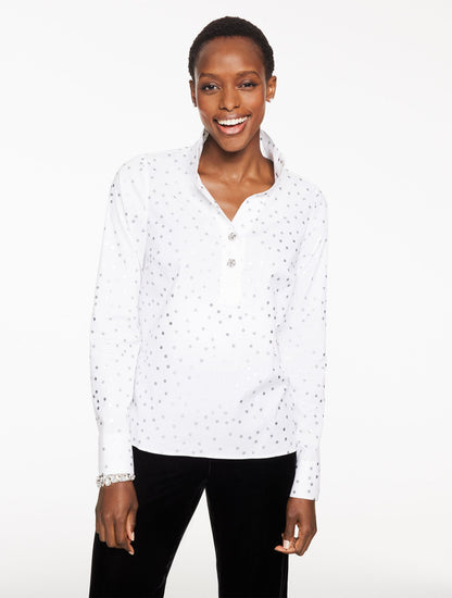 NON-IRON POPOVER - SCATTERED DOTS