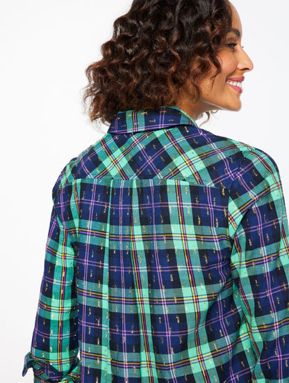 METALLIC MODERN CLASSIC SHIRT - CHEERFUL PLAID