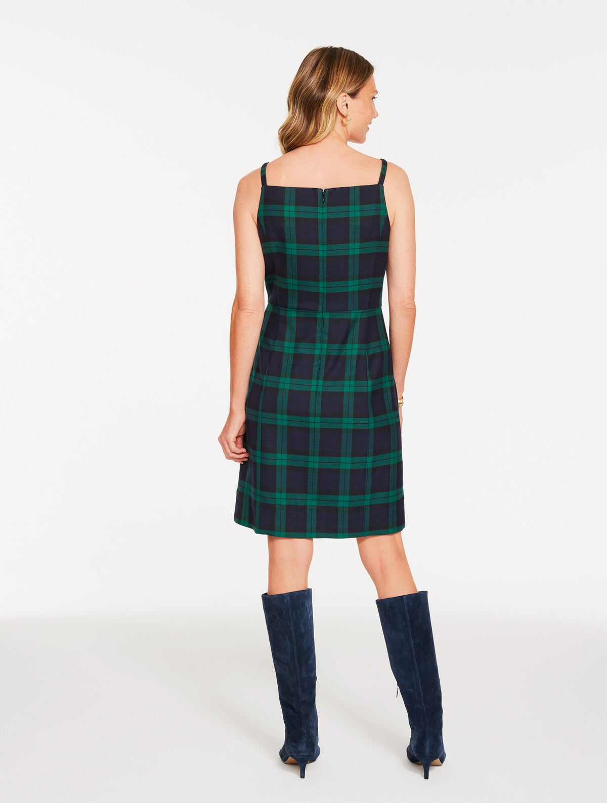 SLEEVELESS DRESS - DASHING TARTAN