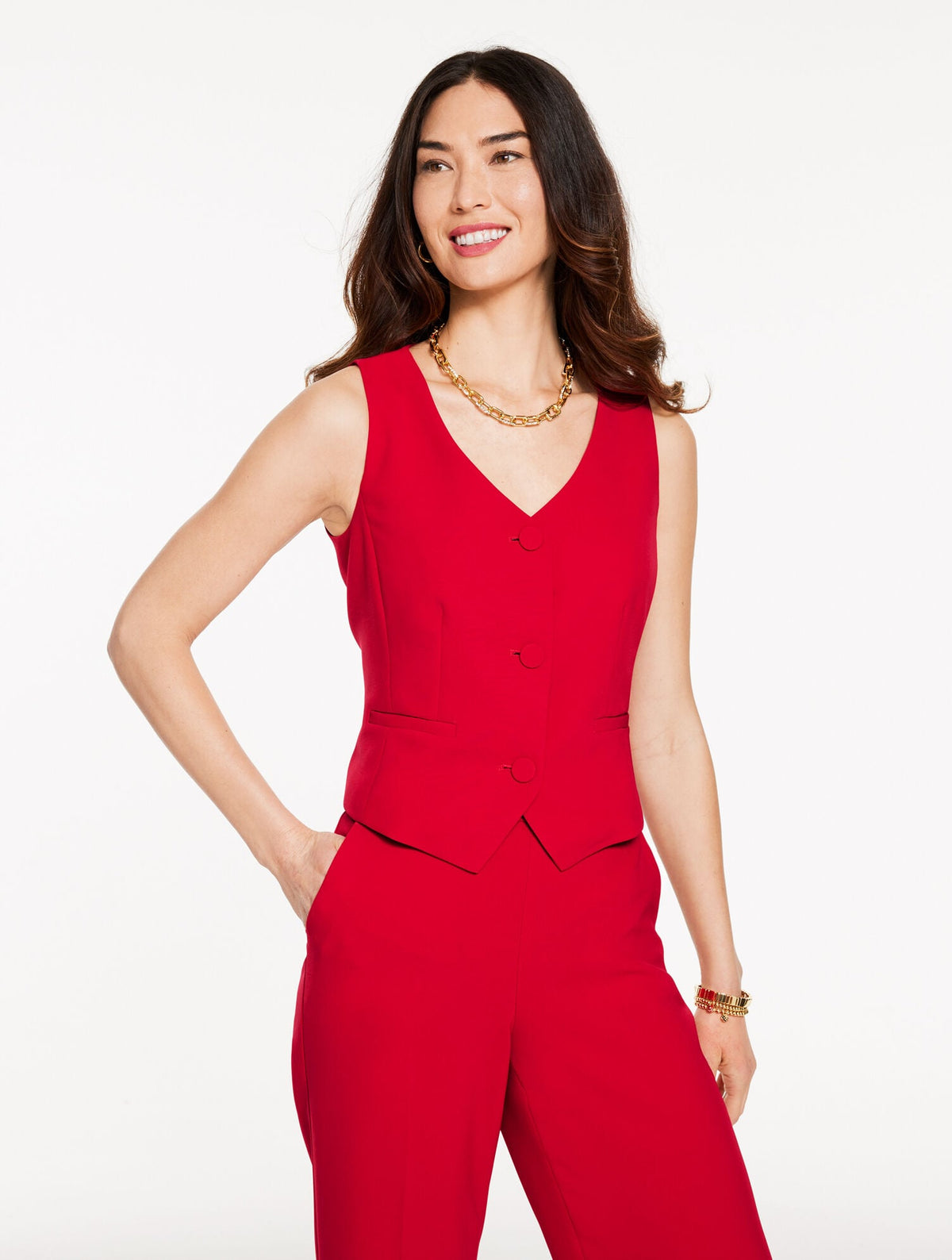 POLISHED CREPE VEST