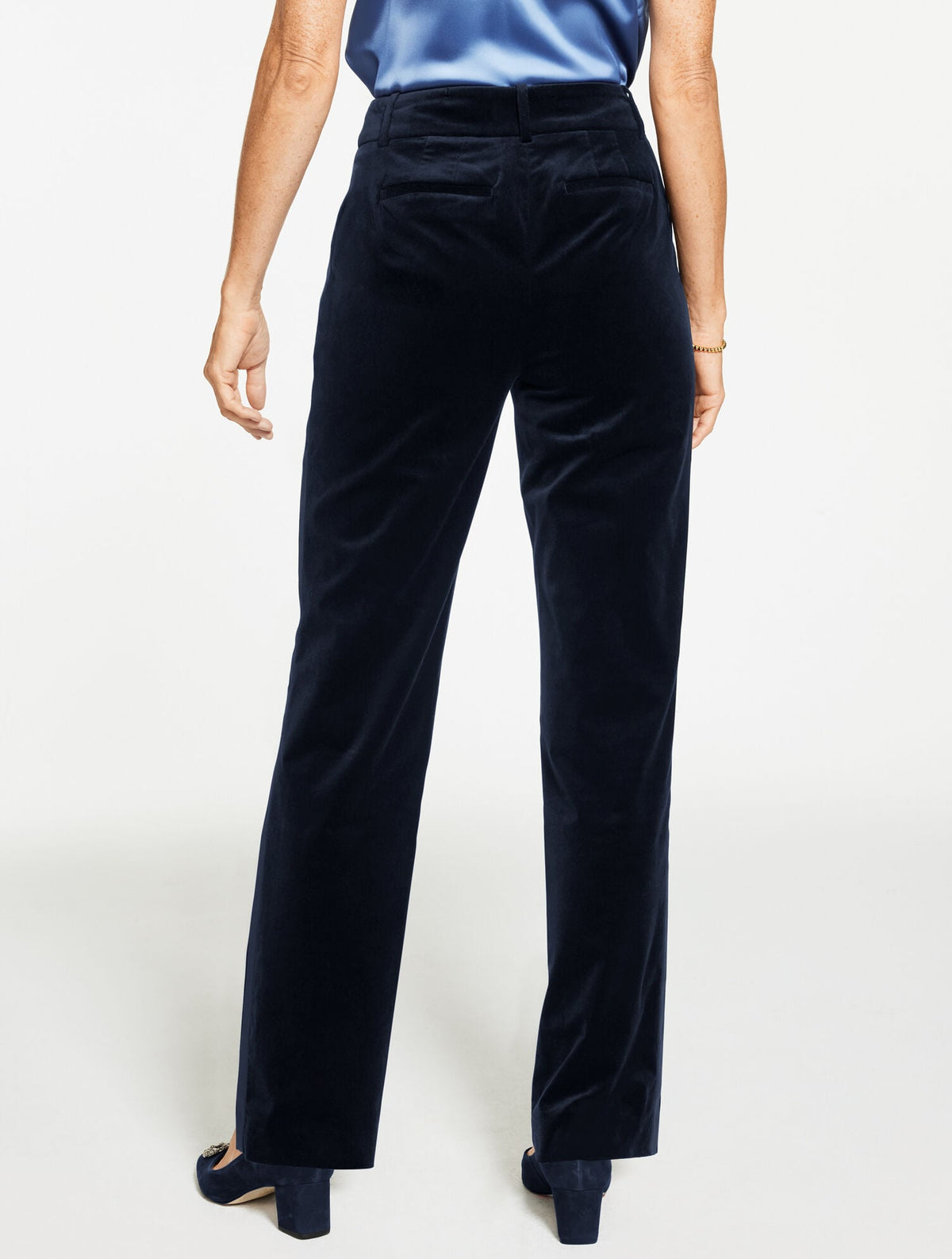 STRAIGHT LEG PLUSH VELVETEEN PANTS