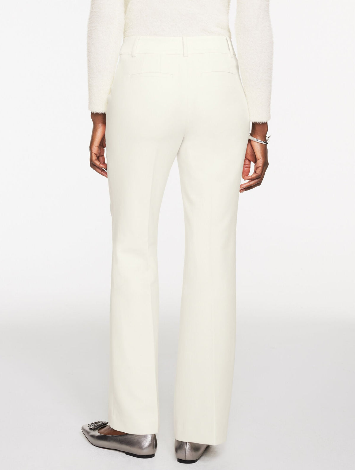 FLARE LEG TAILORED STRETCH PANTS