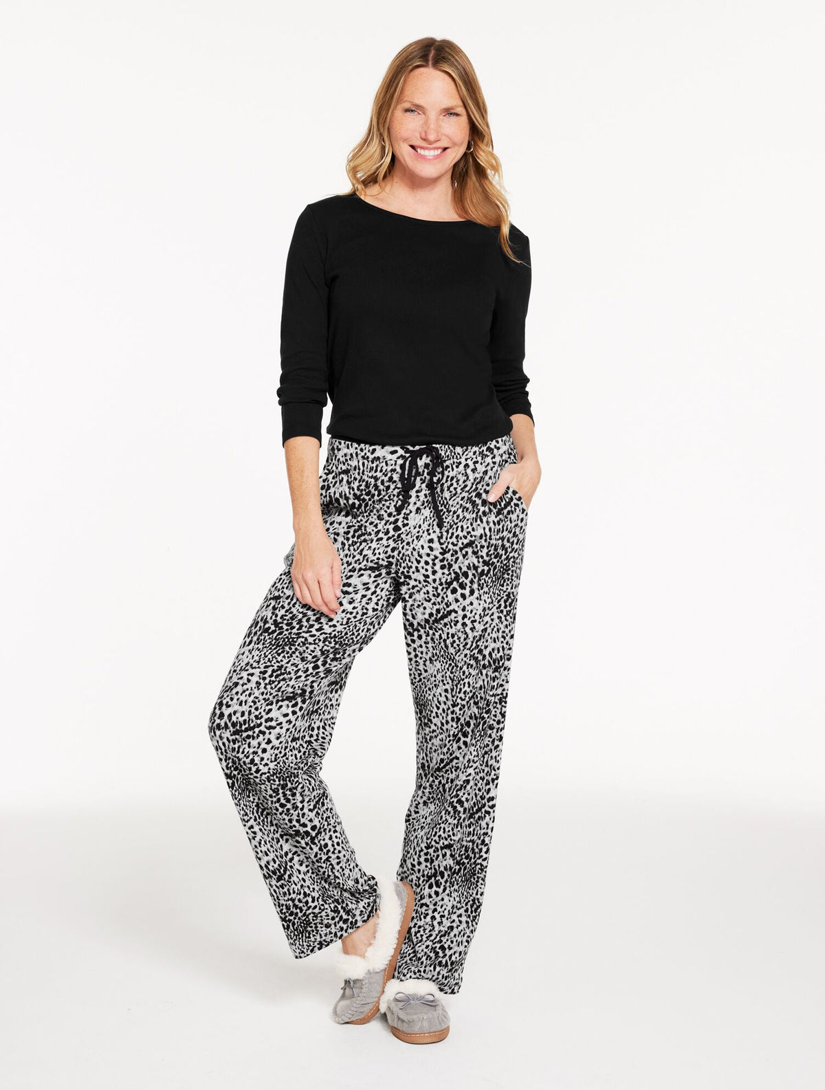COTTON PAJAMA SET - SWIRLY ANIMAL