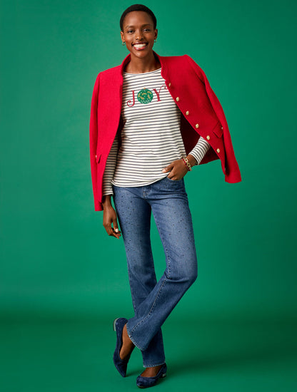 BARELY BOOT RHINESTONE JEANS - VIVIENNE WASH