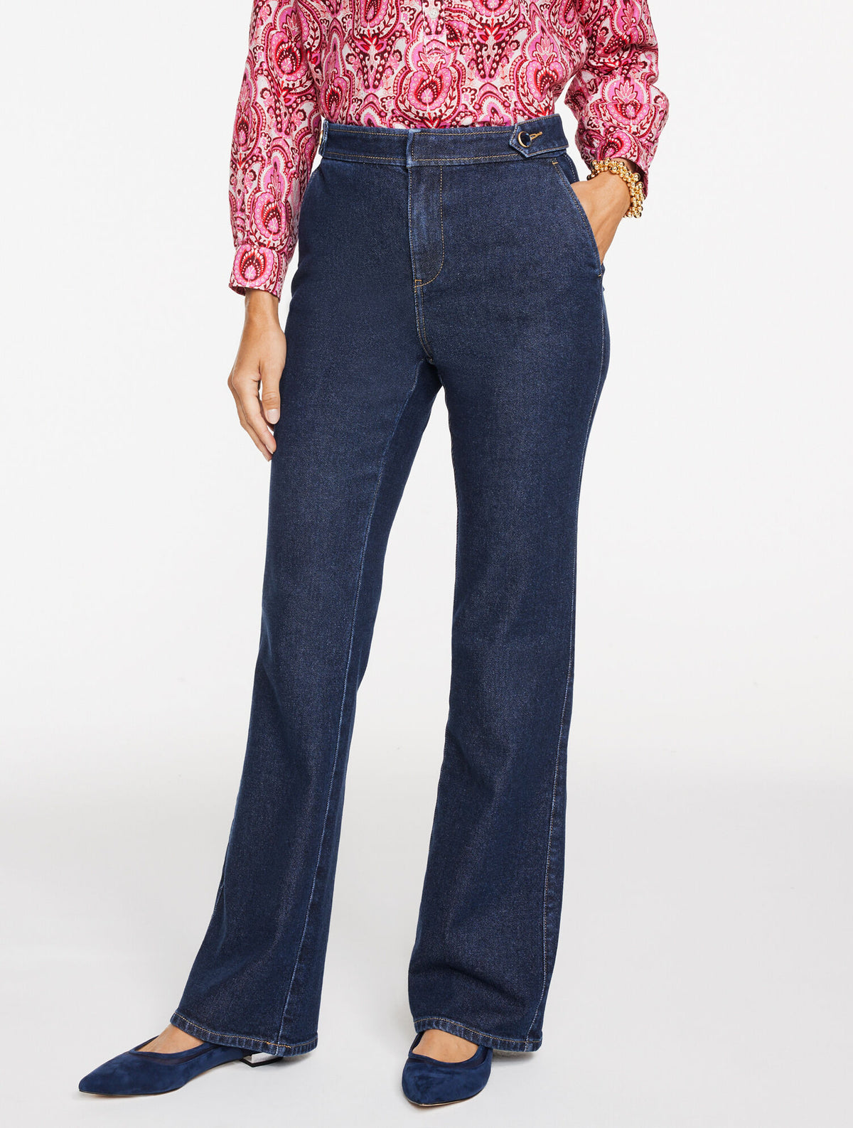 FLARE LEG HIGH WAIST JEANS - GIANNA WASH