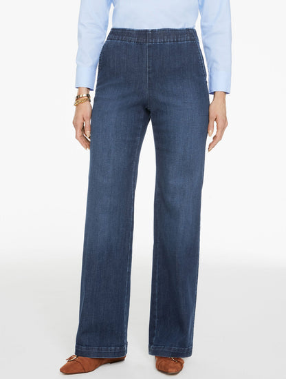 TROUSER PULL-ON TRAVEL JEANS - PIKE WASH