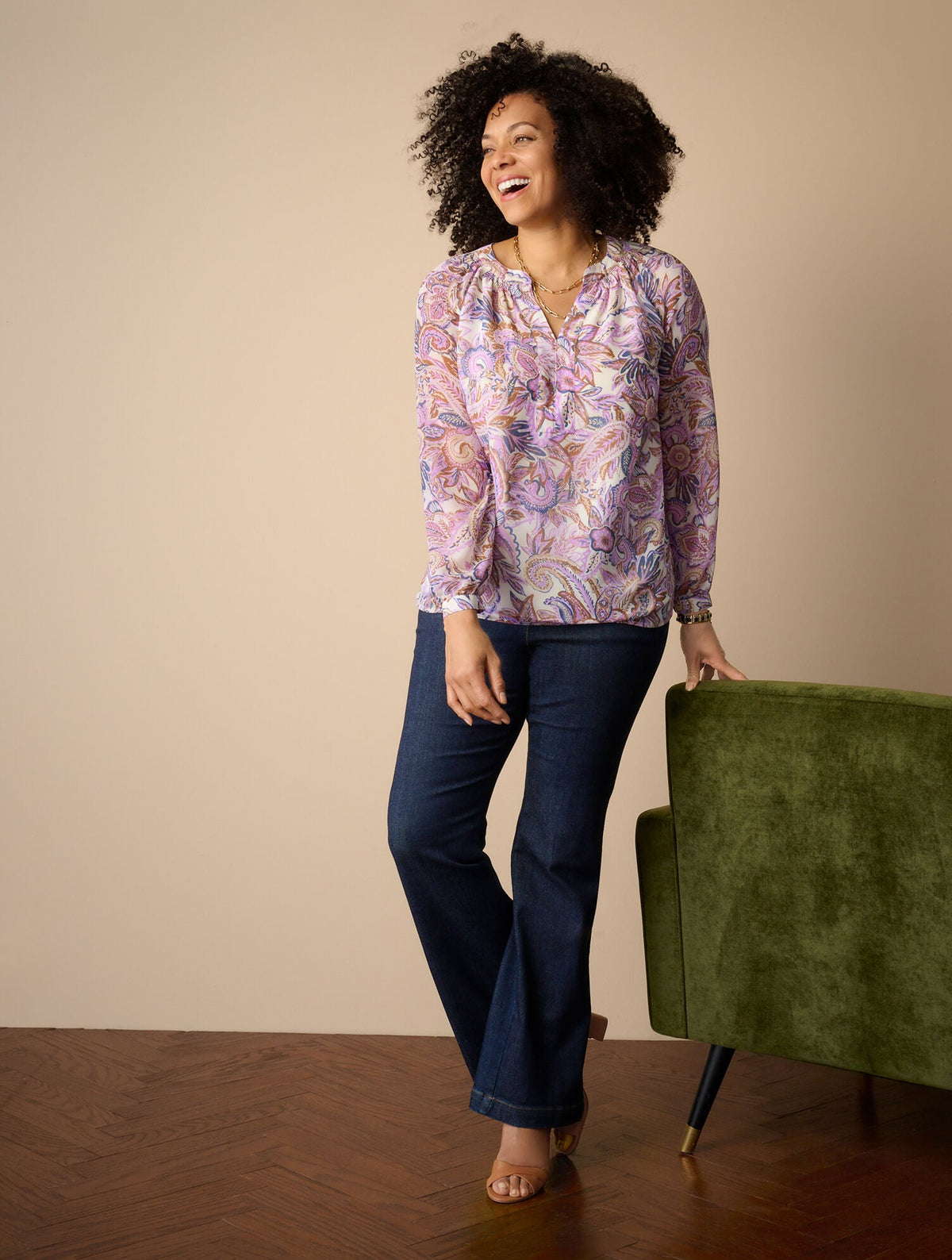 TROUSER PULL-ON TRAVEL JEANS - DEAUVILLE WASH