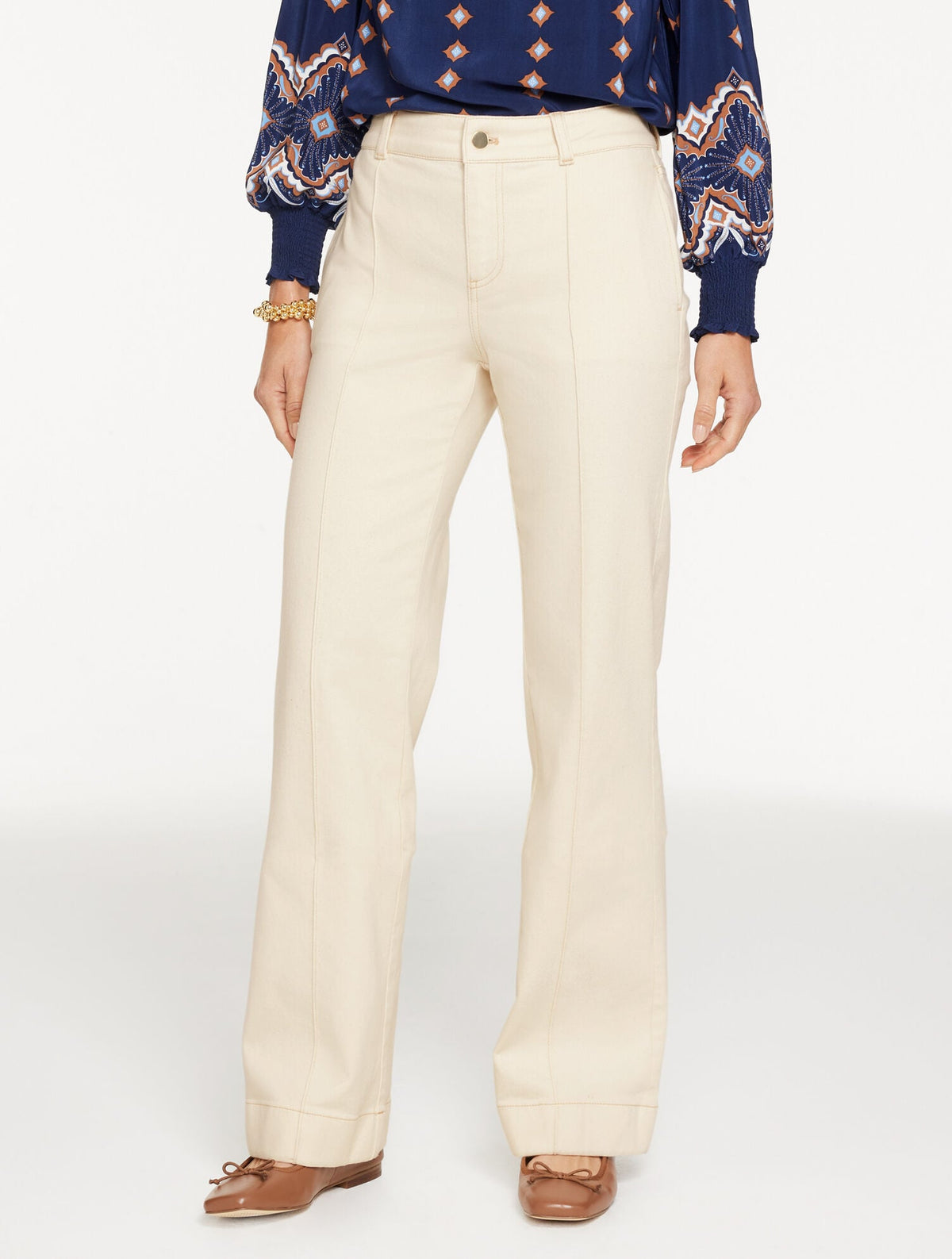 CLASSIC JEAN TROUSERS - PINTUCK