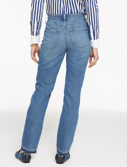 STRAIGHT LEG DROP HEM JEANS - MESEROLE WASH